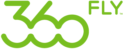 logotipo de 360 ​​moscas