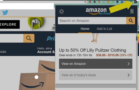 Verwenden Sie Browsererweiterungen für Amazon-Rabattcodes